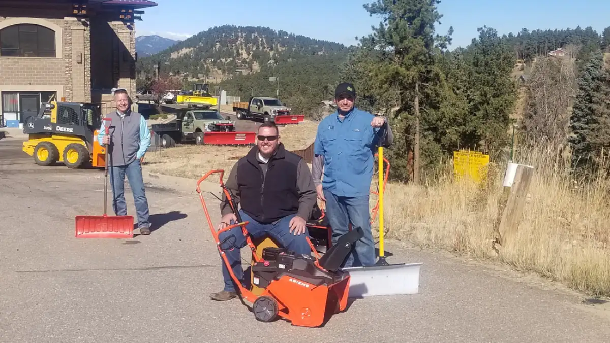 Lawn aeration service on a Denver Metro property