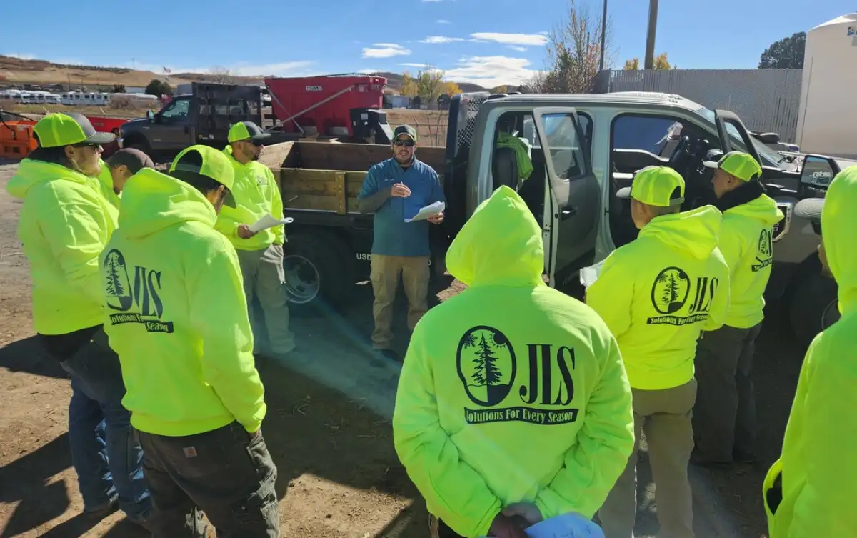 JLS competing at a snow rodeo industry event